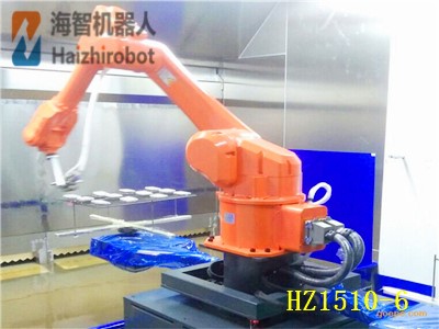 海智轉(zhuǎn)臺噴涂機器人視頻案例